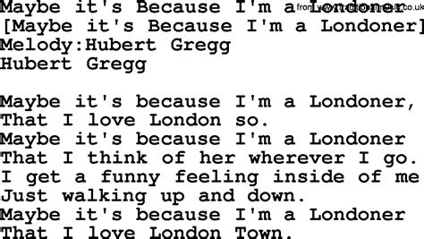 maybe it's because i m a londoner burberry|maybe because i'm a londoner lyrics.